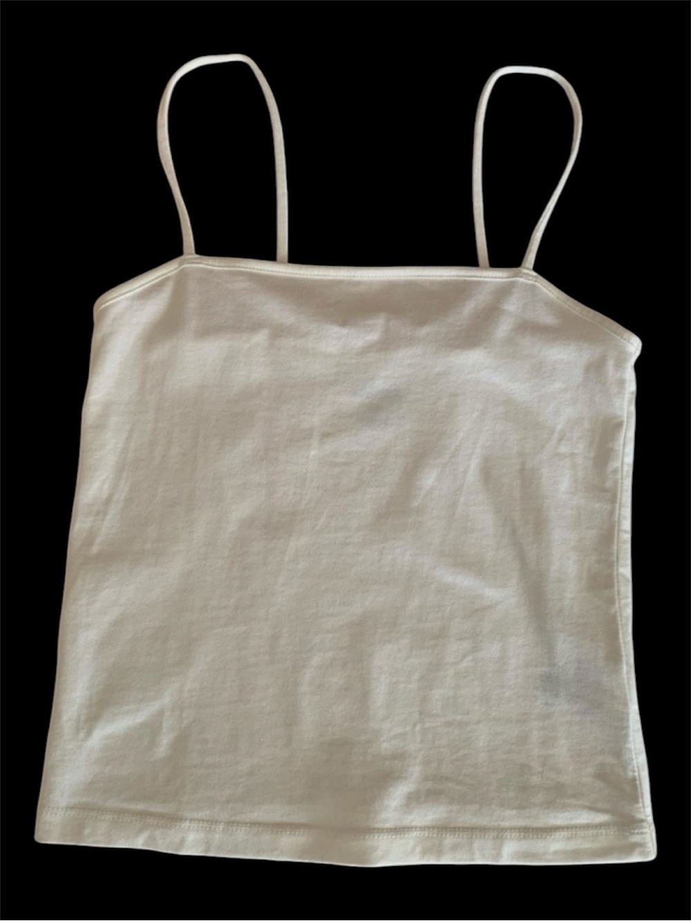 Wild Fable Cropped Camisole Top Juniors Small White Spaghetti Straps Pullover